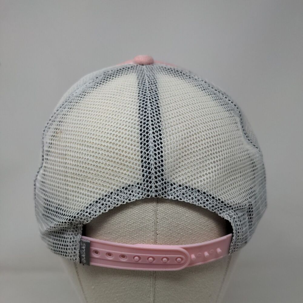 Qatar Mh Queue Snapback Mesh Back Trucker Hat Pink One Size Camouflage View 5